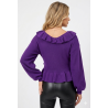 BLUSA TEJIDA CON VUELOS