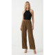 PANTALÓN PALAZZO DORADO OSCURO CON BRILLO