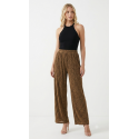 PANTALÓN PALAZZO DORADO OSCURO CON BRILLO