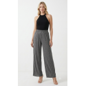 PANTALÓN PALAZZO GRIS CON BRILLO