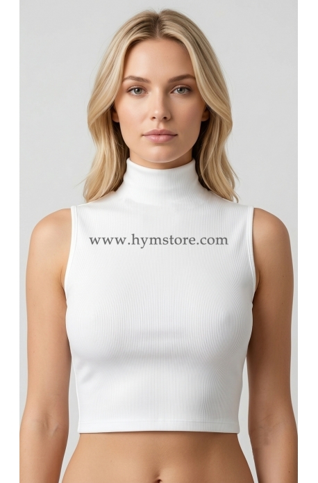 BLUSA CUELLO LIGERAMENTE ALTO