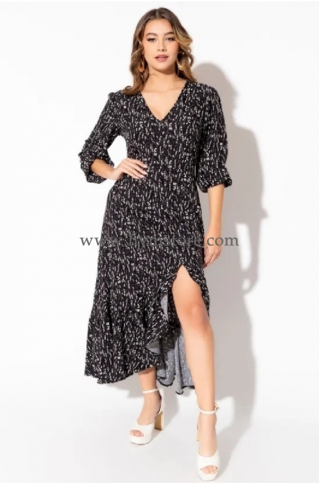 MAXIVESTIDO CORTE ASIMÉTRICO