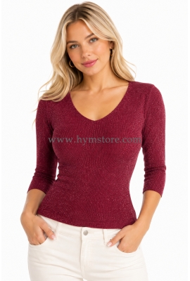 BLUSA CON BRILLO MANGA 3/4