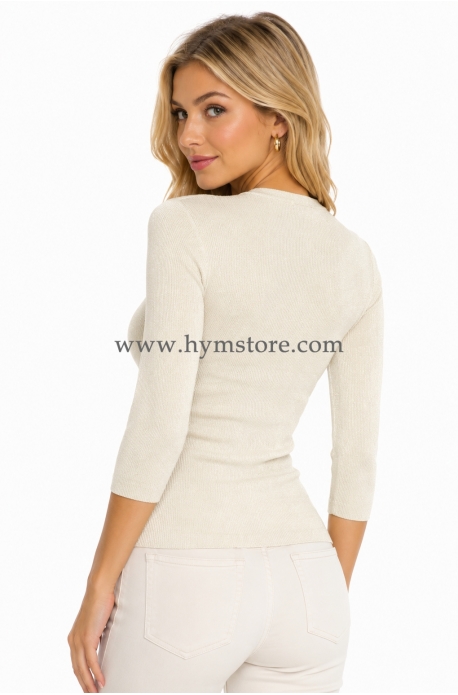 BLUSA CON BRILLO MANGA 3/4