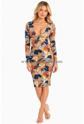VESTIDO FLORAL AL CUERPO