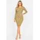 VESTIDO PRINT ROMBOS AL CUERPO