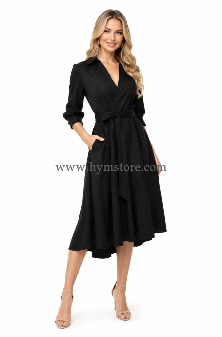 VESTIDO ESCOTE Y FALDA CRUZADA