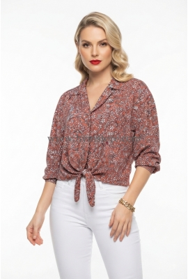 BLUSA CAMISERA ESTAMPADO FLORAL