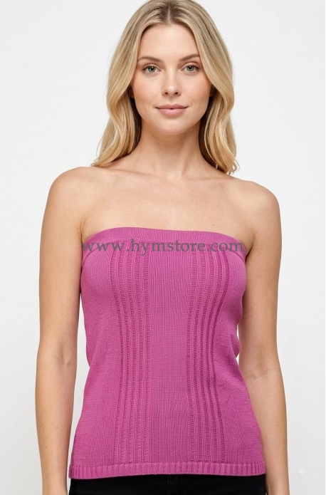 BLUSA STRAPLESS TEJIDA