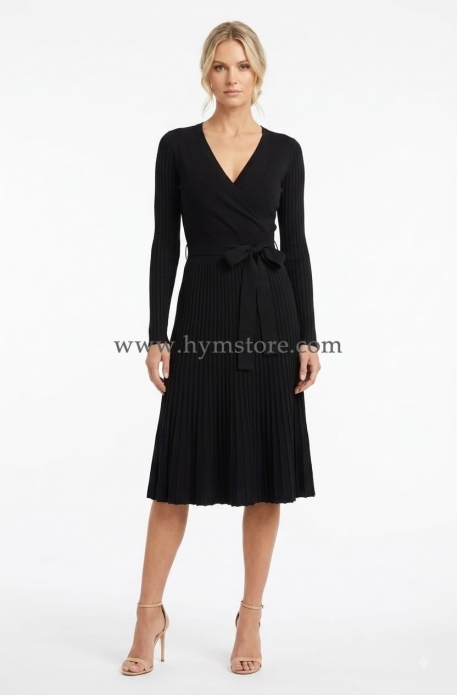 VESTIDO MIDI ESCOTE EN V