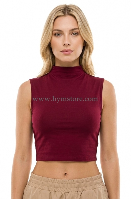 BLUSA CUELLO LIGERAMENTE ALTO