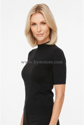 BLUSA NEGRA CUELLO ALTO
