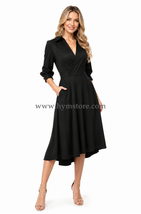VESTIDO ESCOTE Y FALDA CRUZADA