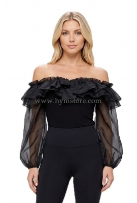 BLUSA ESCOTE BARCO MANGA LARGA