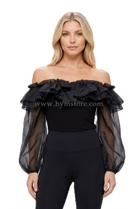 BLUSA ESCOTE BARCO MANGA LARGA