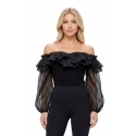BLUSA ESCOTE BARCO MANGA LARGA