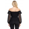 BLUSA ESCOTE BARCO MANGA LARGA