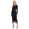 VESTIDO MIDI CON FLECOS