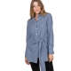 BLUSA CAMISERA ANUDADA AL FRENTE