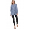 BLUSA CAMISERA ANUDADA AL FRENTE