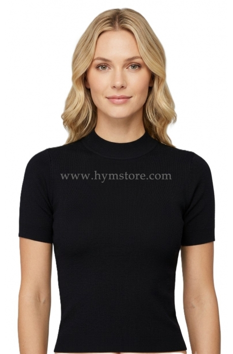 BLUSA NEGRA CUELLO REDONDO
