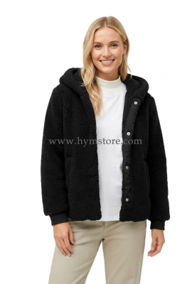 JACKET PIEL DE OVEJA CON BOLSILLOS Y GORRO