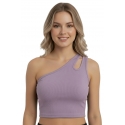 BLUSA LILA DE UN SOLO HOMBRO