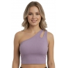 BLUSA LILA DE UN SOLO HOMBRO