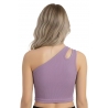 BLUSA LILA DE UN SOLO HOMBRO