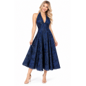 VESTIDO COCTEL CUELLO HALTER