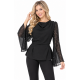 BLUSA SHEIN MANGA CAMPANA