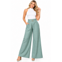 PANTALÓN PALAZZO CON ACCESORIO EN LA CINTURA