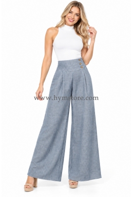 PANTALÓN PALAZZO GRIS CLARO