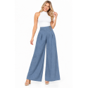 PANTALÓN PALAZZO CELESTE VINTAGE
