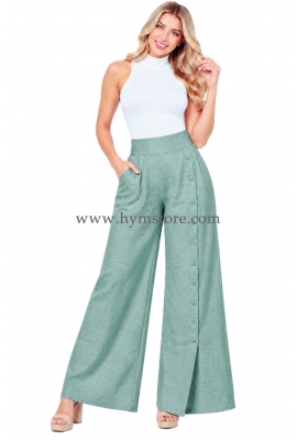 PANTALÓN PALAZZO CON BOTONES DECORATIVOS
