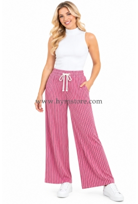 PANTALÓN DE PIERNA AMPLIA ROSADO CHICLE