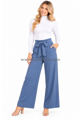 PANTALÓN PALAZZO AZUL CLARO
