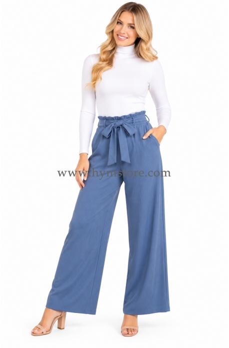 PANTALÓN PALAZZO AZUL CLARO