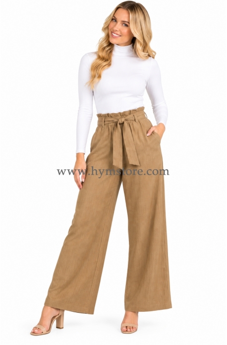 PANTALÓN PALAZZO CAMEL