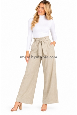 PANTALÓN PALAZZO BEIGE CLARO