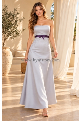 VESTIDO DE GALA GRIS PLATA