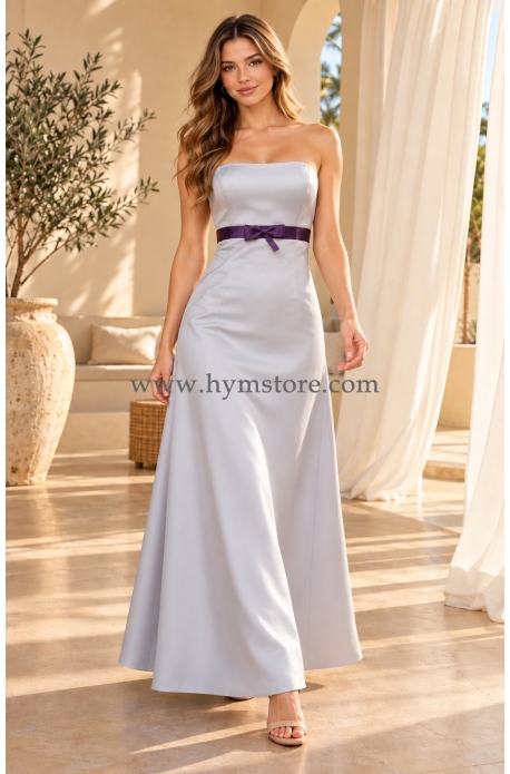 VESTIDO DE GALA GRIS PLATA