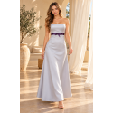 VESTIDO DE GALA GRIS PLATA