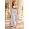 VESTIDO DE GALA GRIS PLATA