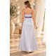 VESTIDO DE GALA GRIS PLATA