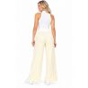 PANTALÓN PALAZZO A RAYAS BLANCO Y AMARILLO