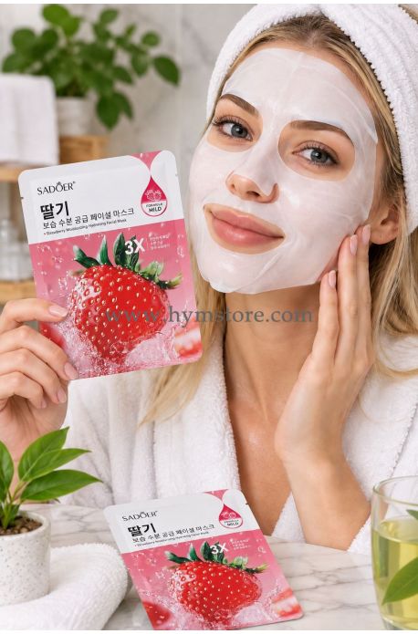 DÚO MASCARILLA FACIAL SADOER DE FRESAS