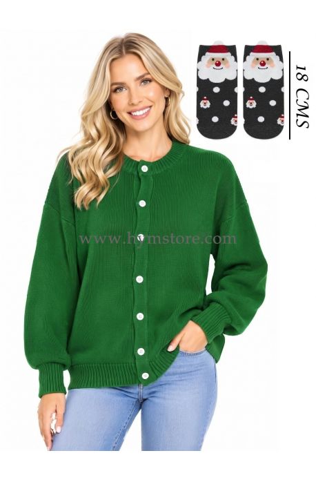 SUÉTER NAVIDEÑO+ CALCETAS