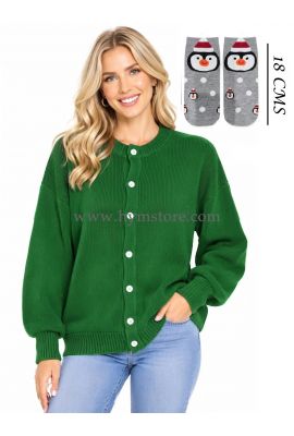 SUÉTER NAVIDEÑO + CALCETAS