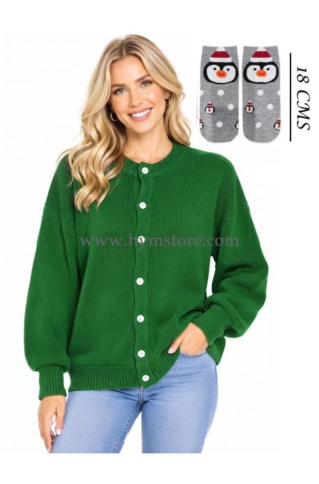 SUÉTER NAVIDEÑO + CALCETAS
